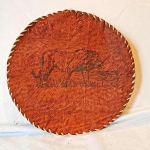 Nine Inch mat with lion print